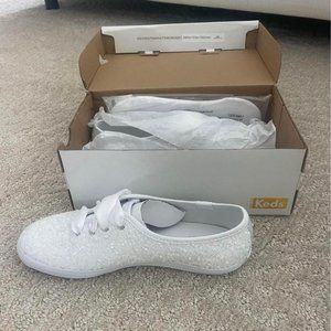 White Sparkle Sneakers Keds